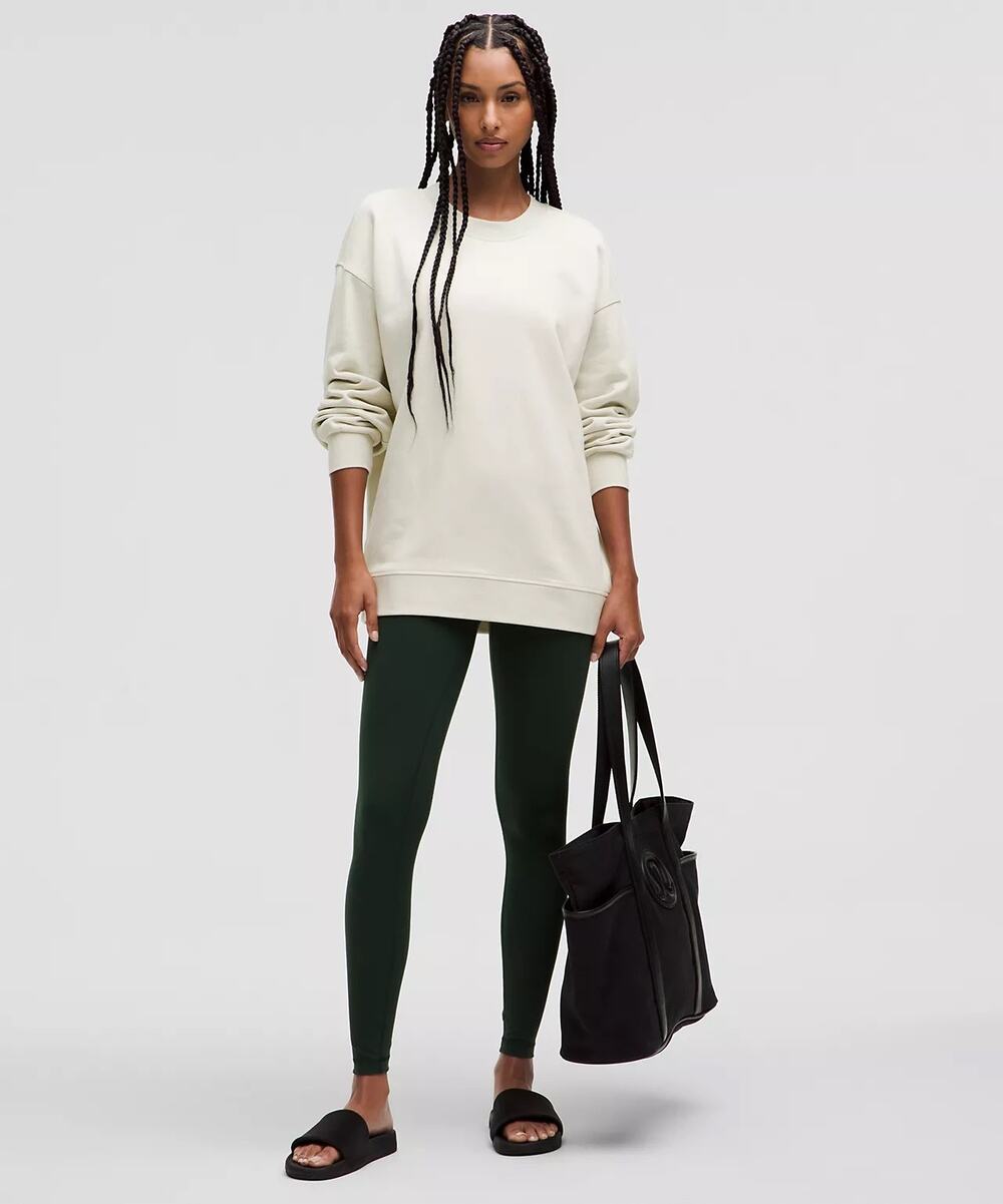 Lululemon Perfectly Oversized Crew sweatshirt in white size 8